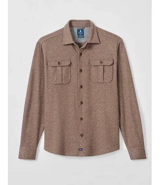 JOHNNIE-O Havana Sequoia Twill Solid Overshirt