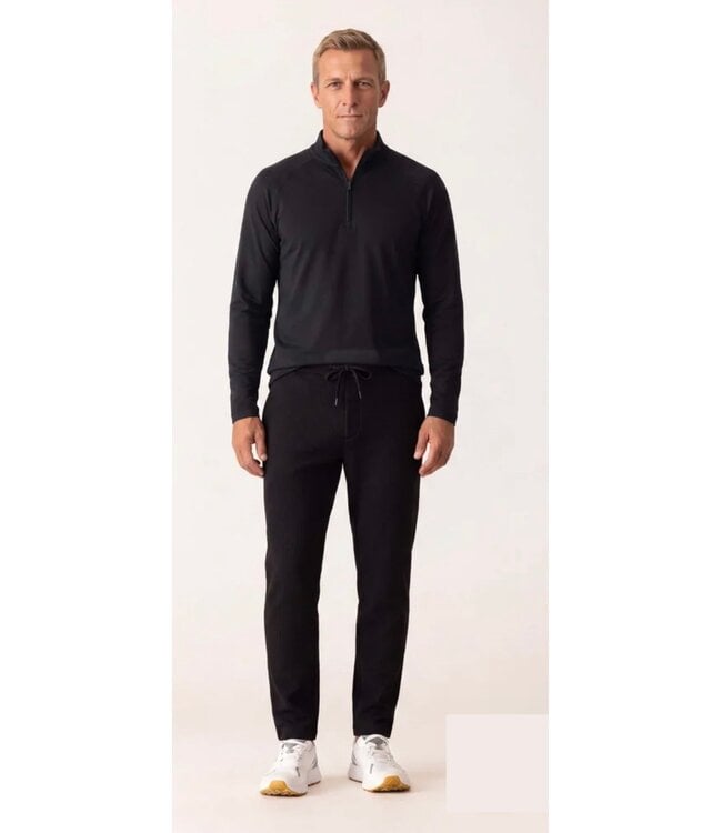 Navy Textured Drawstring Pant