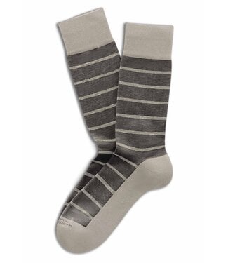 MARCOLIANI Flannel Grey Striped Sneaker Socks