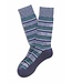 MARCOLIANI Mid Blue Striped Sneaker Socks