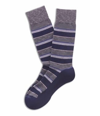 MARCOLIANI Navy Striped Sneaker Socks