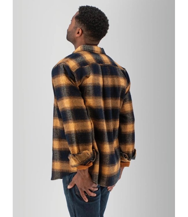 Classic fit Navy Chase Plaid Shirt