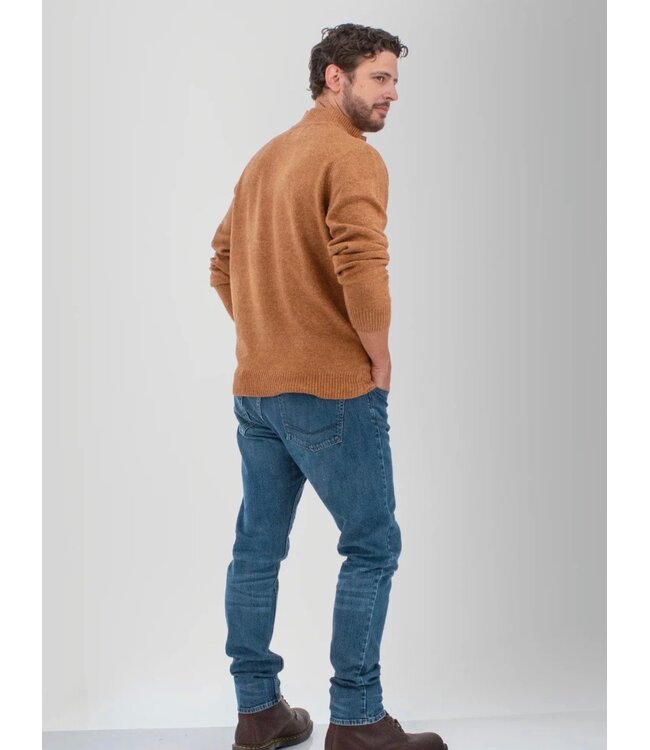 Camel Wade 1/4 Zip Sweater