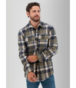 OLD RANCH Olive Redwood Fleece Overshirt