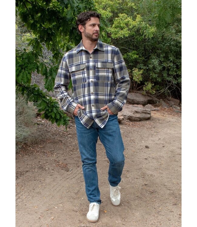 Olive Redwood Fleece Overshirt