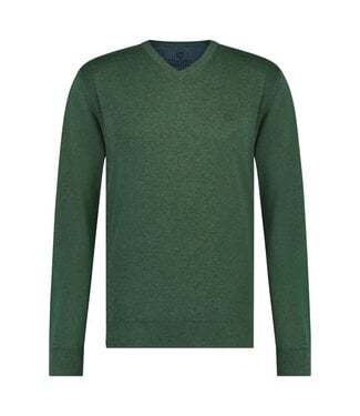 FELLOWS UNITED Green V Neck Sweater