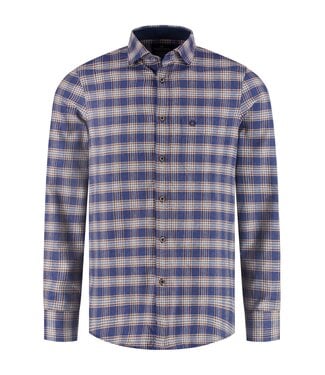 FELLOWS UNITED Modern Fit Navy Plaid Shirt