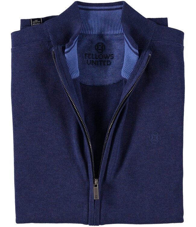 Mid Blue Full Zip Sweater