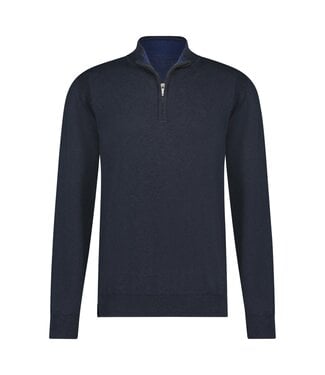 FELLOWS UNITED Dark Navy 1/4 Zip Sweater