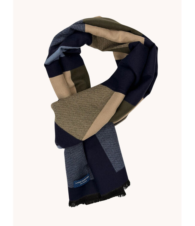 Blue Olive Plaid Scarf