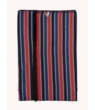 A FISH NAMED FRED Blue Red Striped Scarf