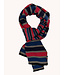 Blue Red Striped Scarf