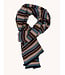 Blue Brown Striped Scarf