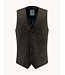 Slim Fit Brown Herringbone Vest