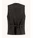 Slim Fit Brown Herringbone Vest