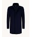 Navy Funnel Neck Coat