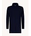 Navy Funnel Neck Coat