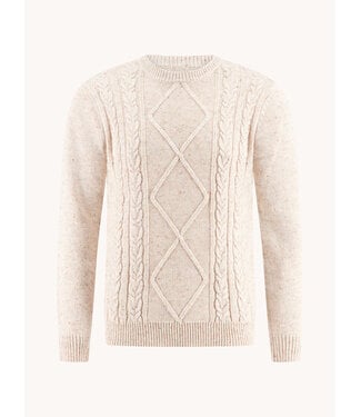 A FISH NAMED FRED Tan Cable Knit Sweater