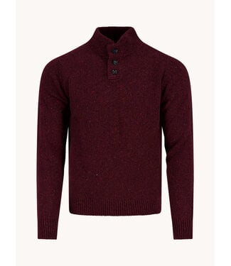 A FISH NAMED FRED Burgundy Button Neck Sweater