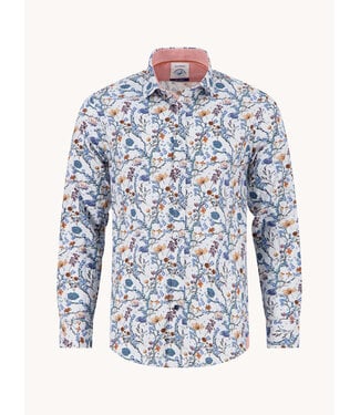 A FISH NAMED FRED Modern Fit Blue Blossom Shirt