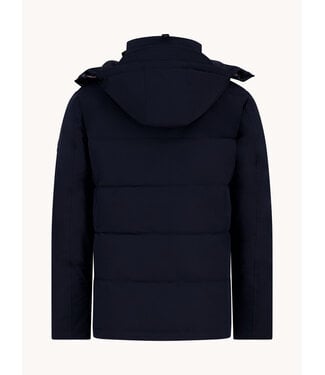 A FISH NAMED FRED Navy Quilted Parka