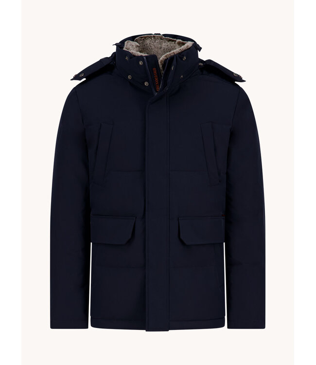Navy Quilted Parka
