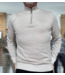 Grey Melange 1/4 Zip Sweater