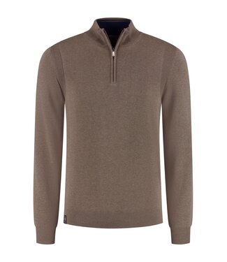 FELLOWS UNITED Light Brown 1/4 Zip Sweater