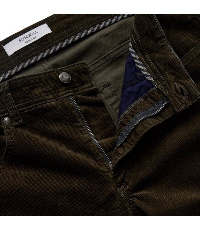Modern Fit Dark Green Cords