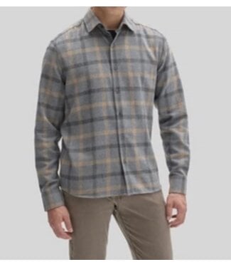 ROBERT BARAKETT Modern Fit Griffin Grey Liam Plaid Shirt