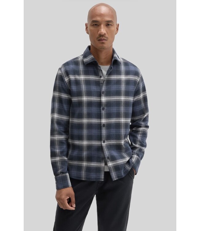Modern Fit Navy Bates Plaid Shirt