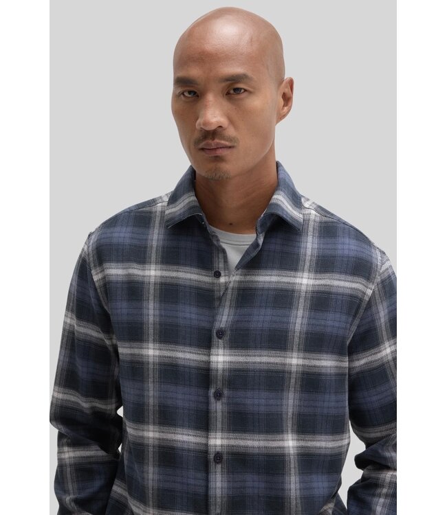 Modern Fit Navy Bates Plaid Shirt