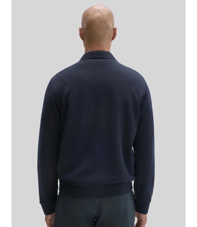 Navy Menzer Cropped Zip Overshirt