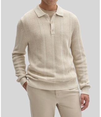 ROBERT BARAKETT Moonstone Mercato Knit Polo Sweater