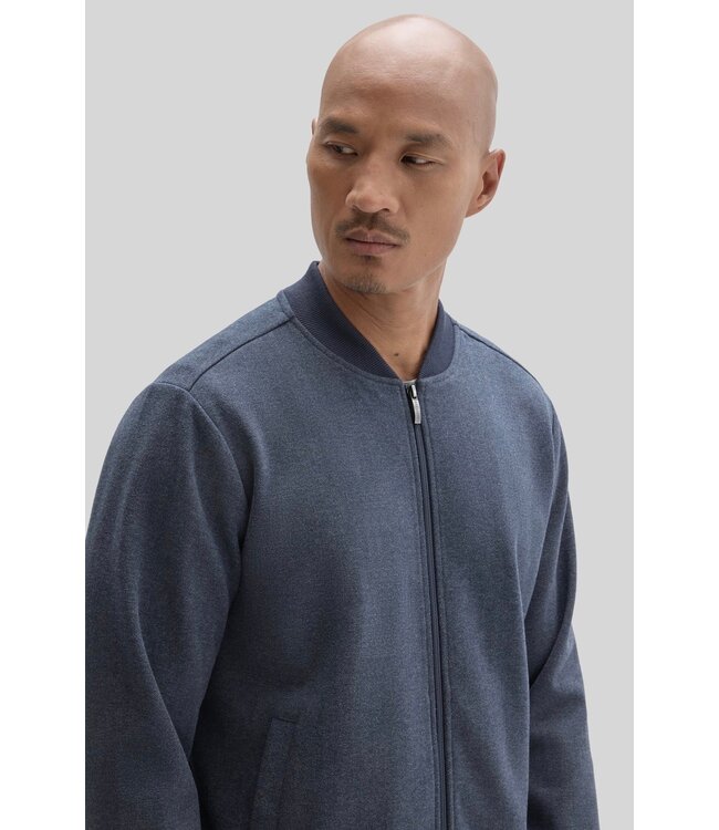 Navy Herringbone Patricio Full Zip