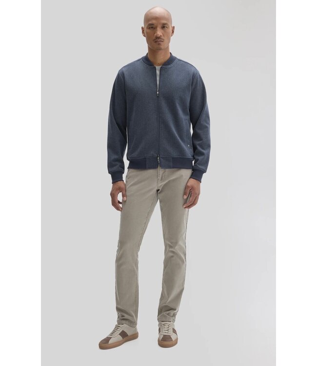 Navy Herringbone Patricio Full Zip