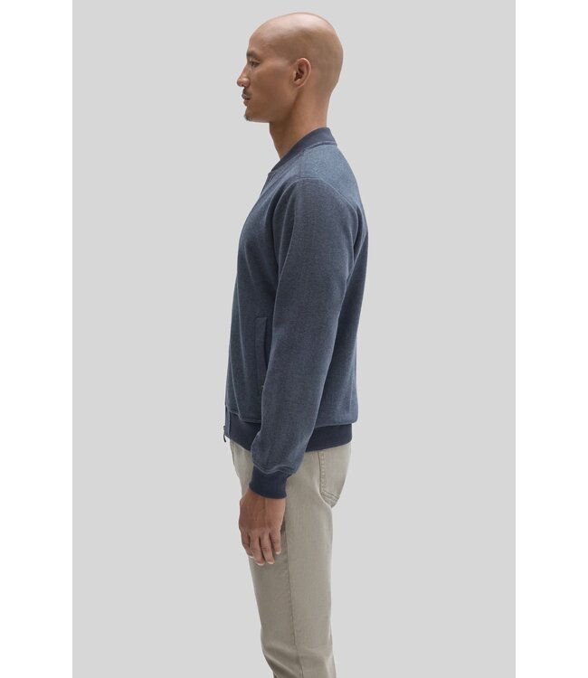 Navy Herringbone Patricio Full Zip