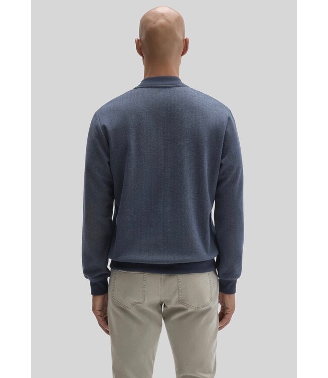 Navy Herringbone Patricio Full Zip
