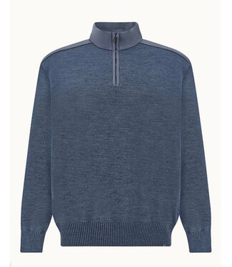 PAUL & SHARK Mid Blue with Nylon Trim 1/4 Zip