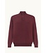 Burgundy Covered Zipper 1/4 Zip Sweater