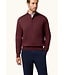 Burgundy Covered Zipper 1/4 Zip Sweater