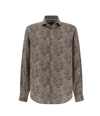 PAUL & SHARK Modern Fit Tan Paisley Shirt