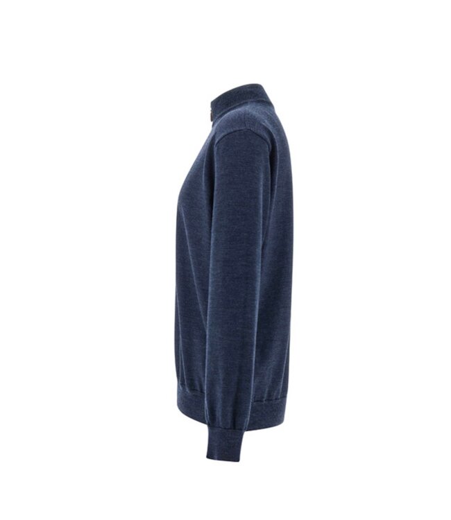 Blue Mix Striped 1/4 Zip Sweater