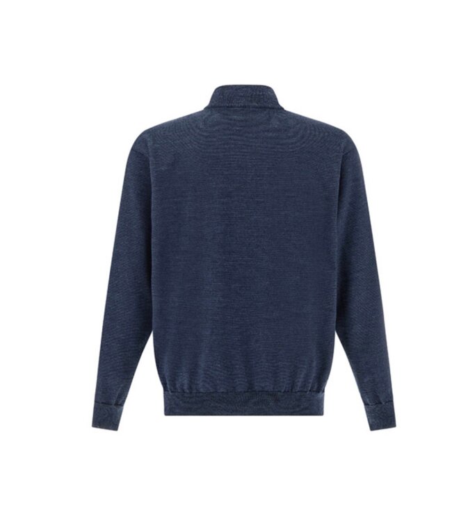 Blue Mix Striped 1/4 Zip Sweater