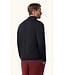 Navy 1/4 Zip with Suede Trim Sweater