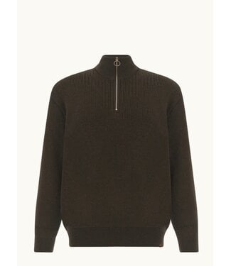 PAUL & SHARK Dark Brown 1/4 Zip Sweater