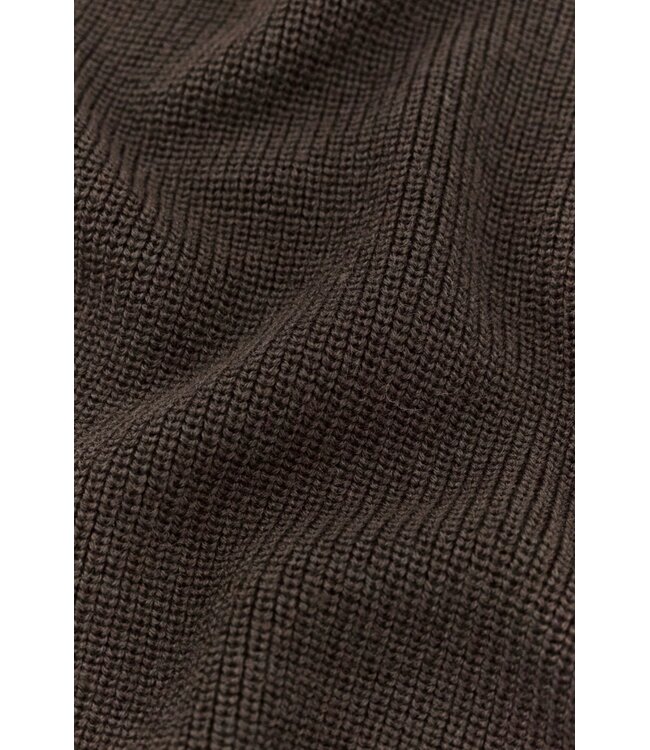 Dark Brown 1/4 Zip Sweater
