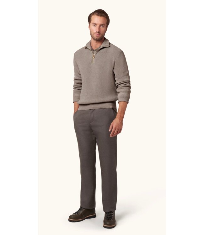 Taupe 1/4 Zip Sweater