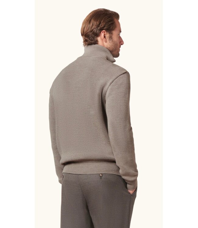 Taupe 1/4 Zip Sweater