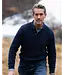 Oxford Navy Button Neck Sweater